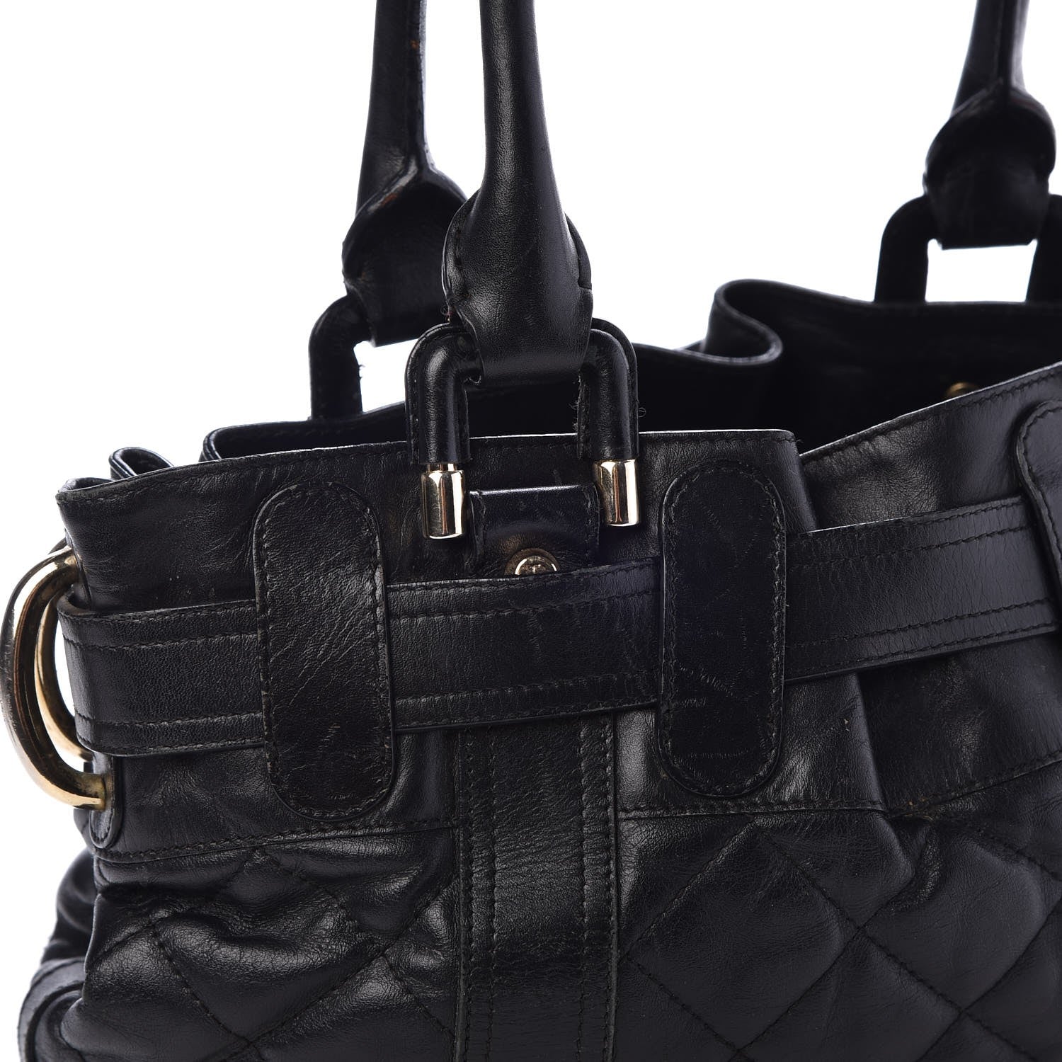 Burberry Calfskin Quilted Baby Beaton Black 18 of 20