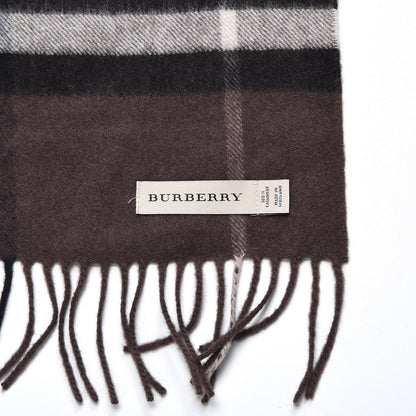 Burberry Cashmere Giant Check Fringe Scarf Bitter Chocolate 4 of 5