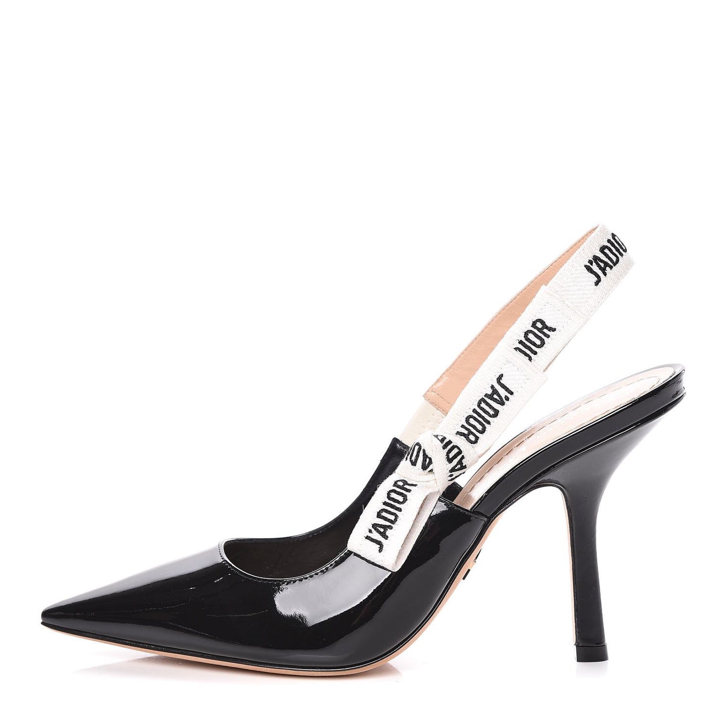 Patent Ribbon J'Adior Slingback 100mm Pumps 37.5 Black