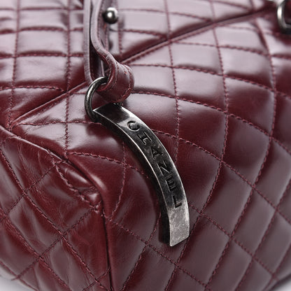Chanel Glazed Calfskin Quilted Small Salzburg Backpack Burgundy 12 of 16