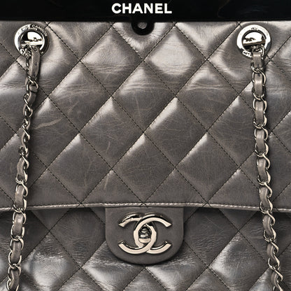 Chanel Glazed Calfskin Quilted Large CC Delivery Tote Grey 8 of 11