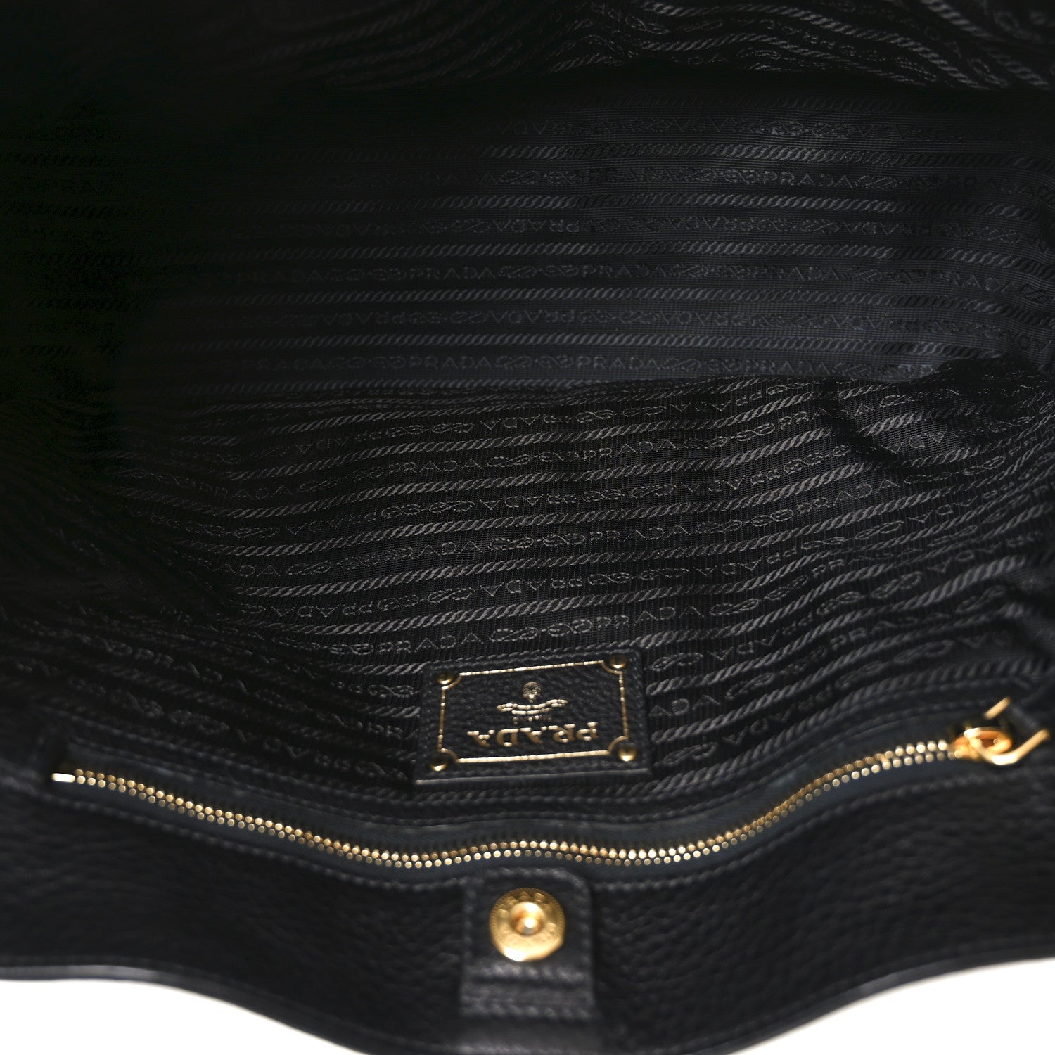 Prada Vitello Daino Tote Black 5 of 9