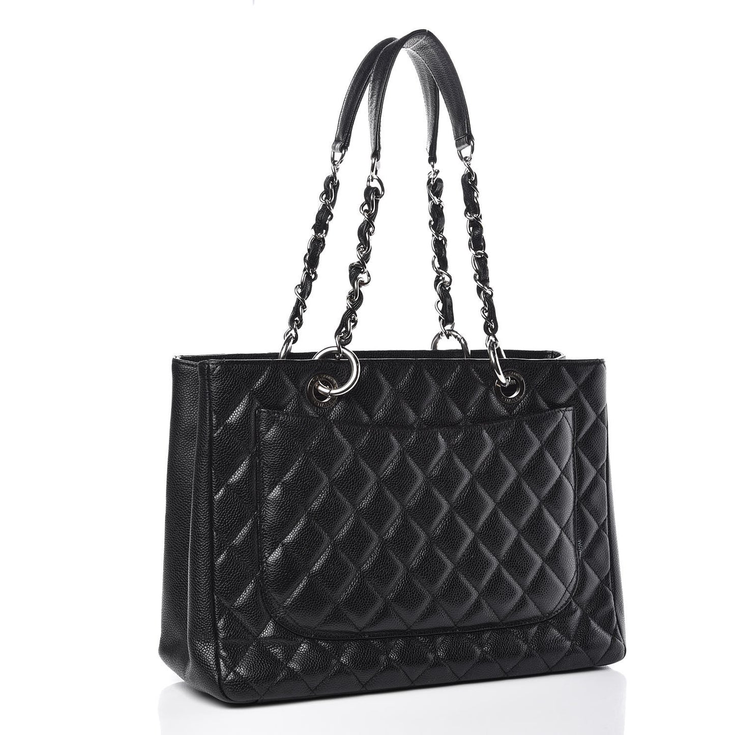 Caviar Quilted Grand Shopping Tote GST Black