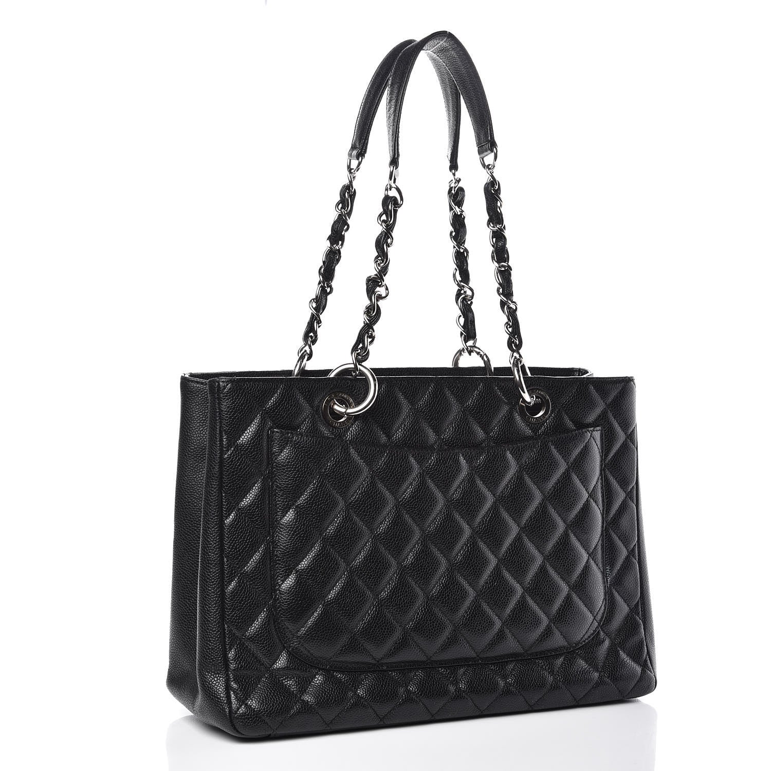 Chanel Caviar Quilted Grand Shopping Tote GST Black 3 of 13