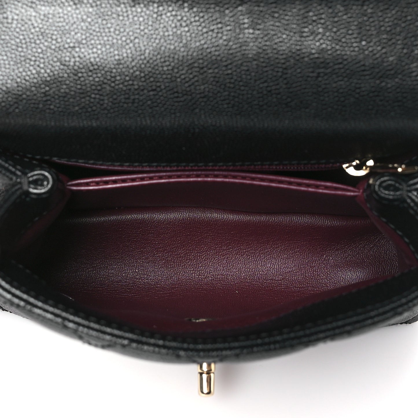 Caviar Quilted Extra Mini Coco Handle Flap Black