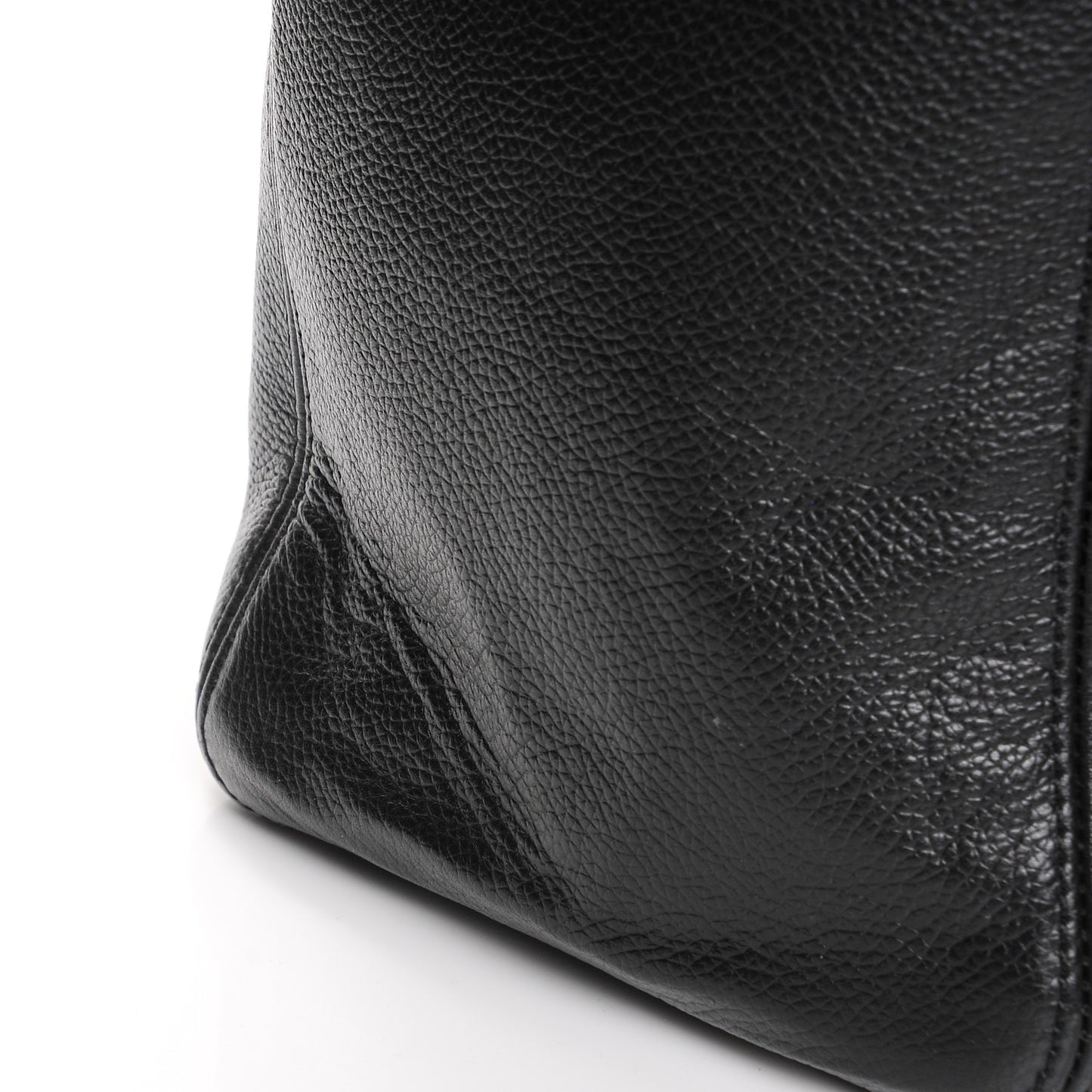 Calfskin Cerf Executive Shopper Tote Black