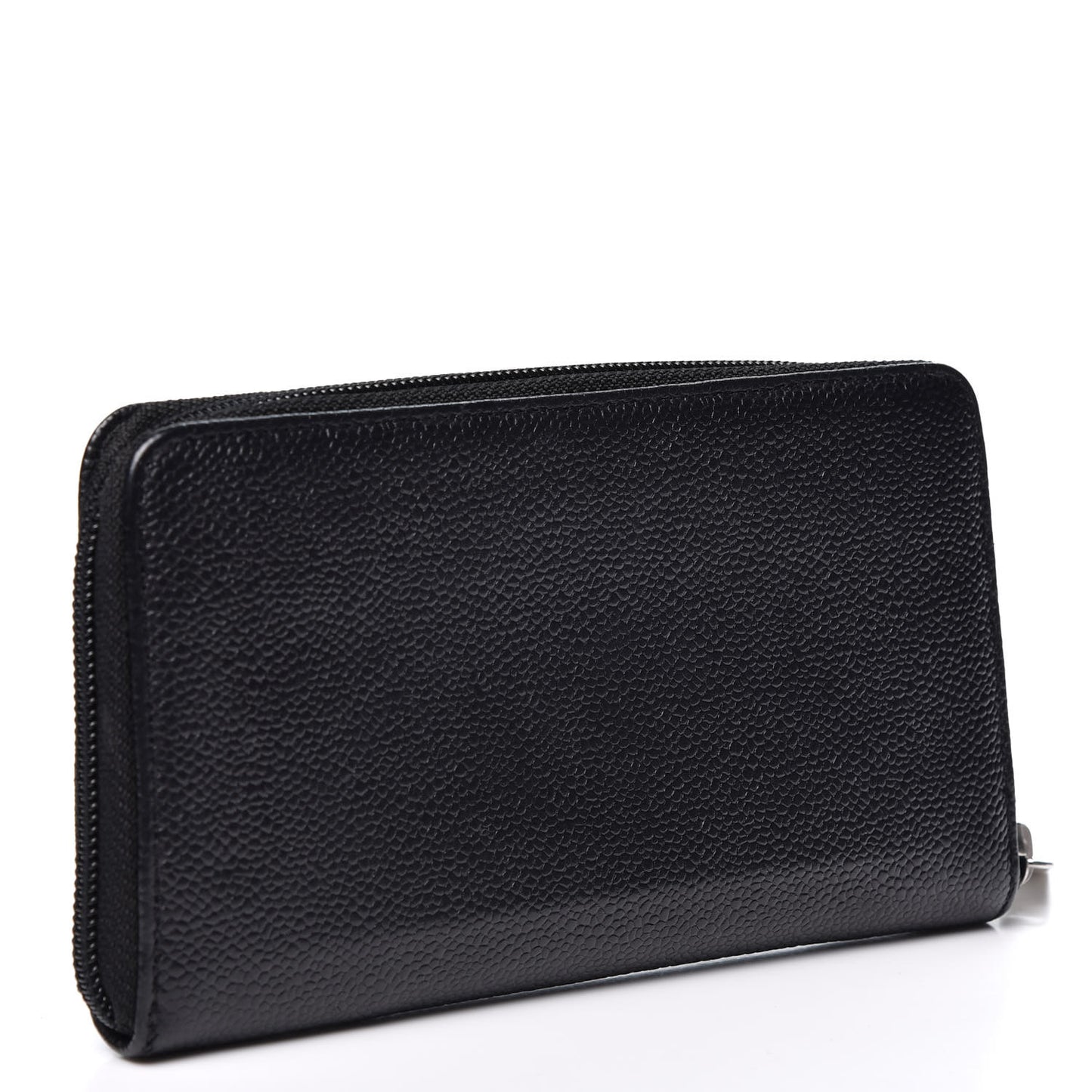 Caviar Large Timeless CC Zip Around Wallet Black