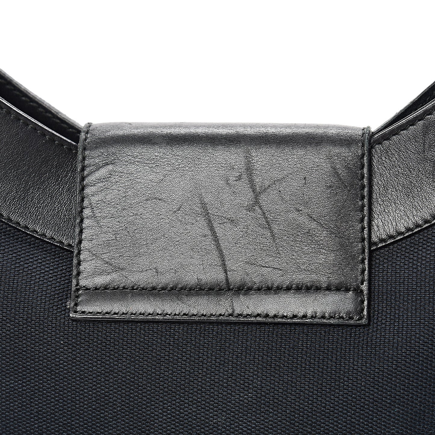 Canvas Calfskin Jackie O Hobo Black