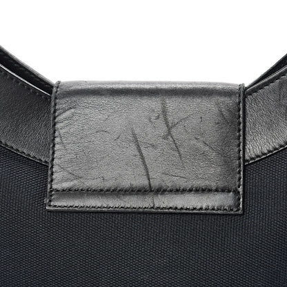 Gucci Canvas Calfskin Jackie O Hobo Black 13 of 16