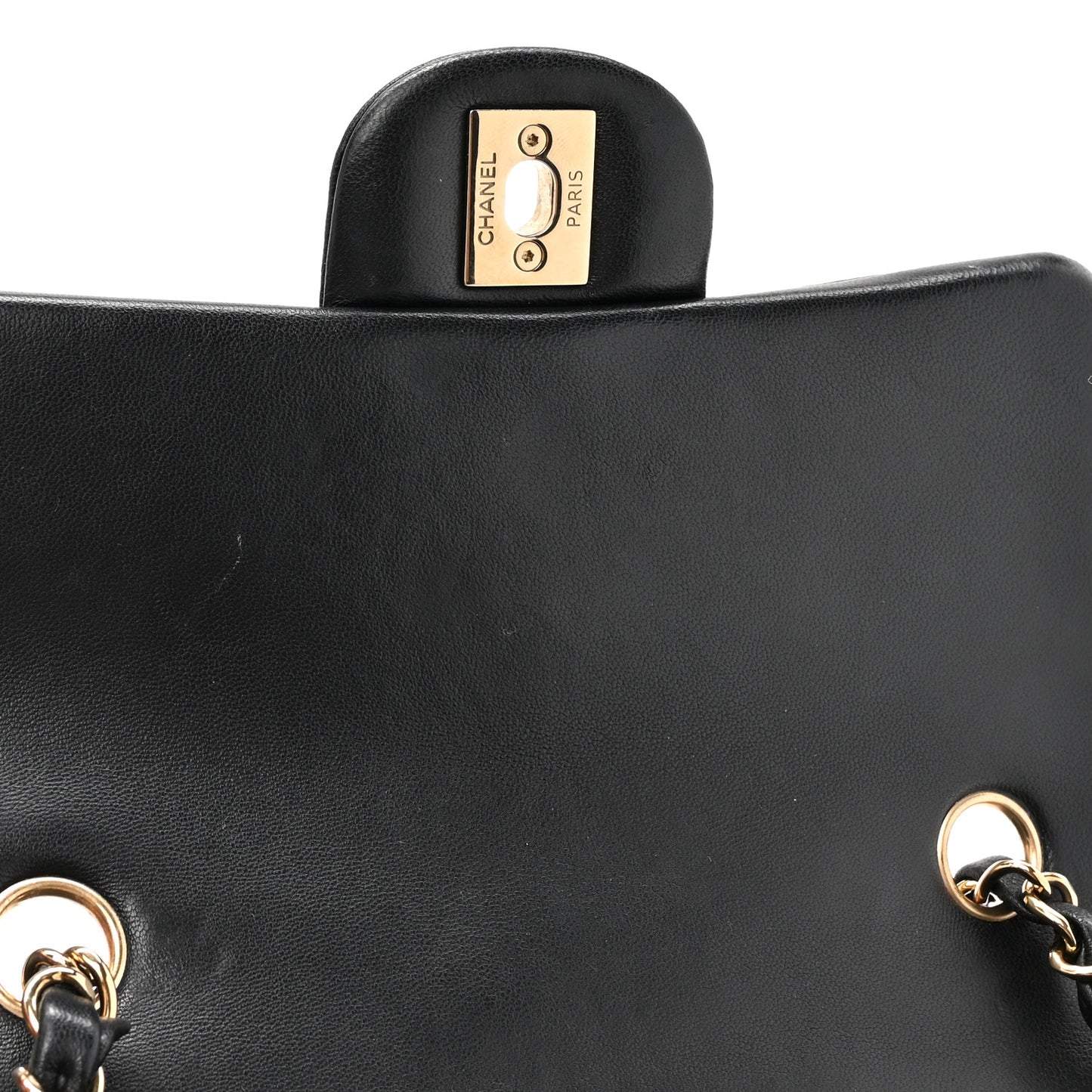 Lambskin Quilted Mini Rectangular Flap Black