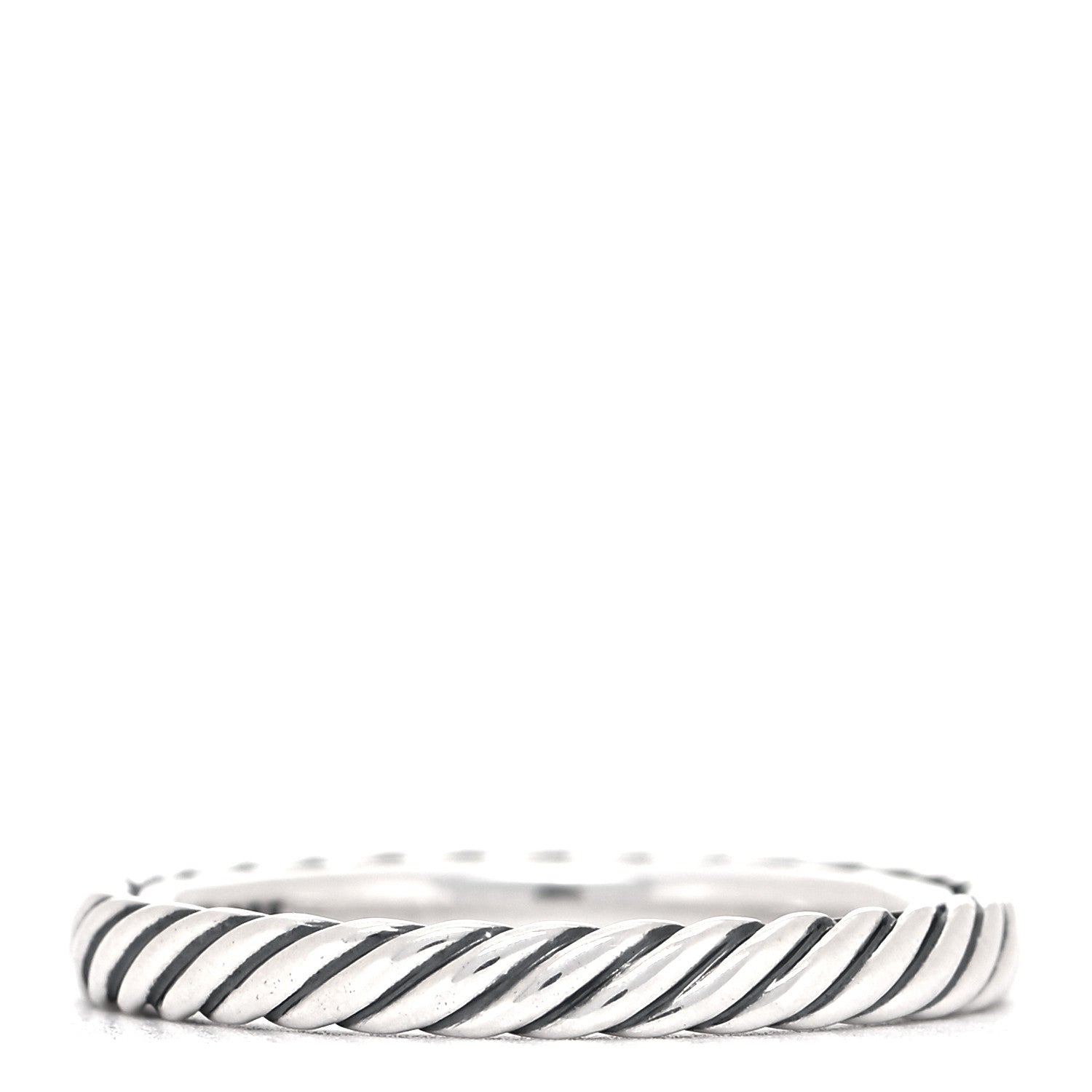 David Yurman Sterling Silver Cable Classics Band Ring 54 6.75 3 of 4