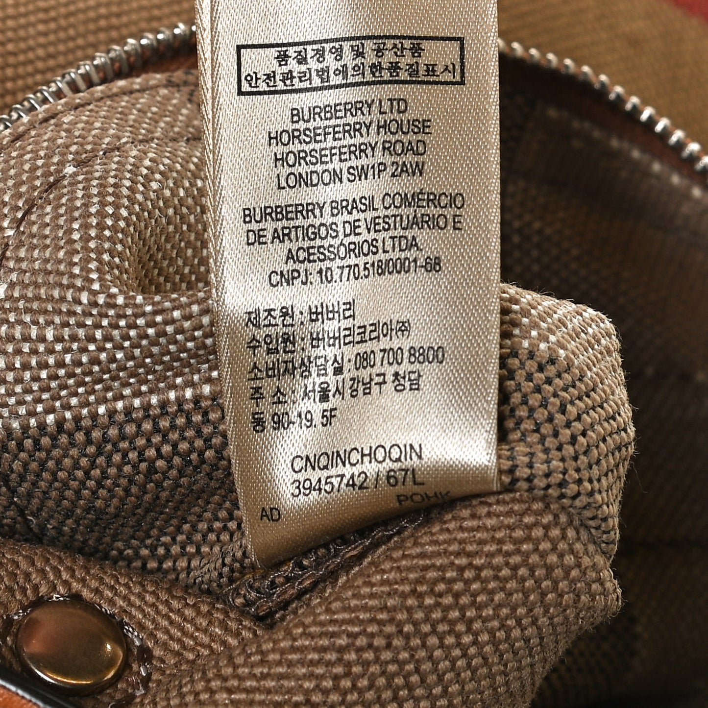 Canvas Mega Check Medium Ashby Hobo Saddle Brown