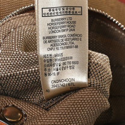 Burberry Canvas Mega Check Medium Ashby Hobo Saddle Brown 8 of 13
