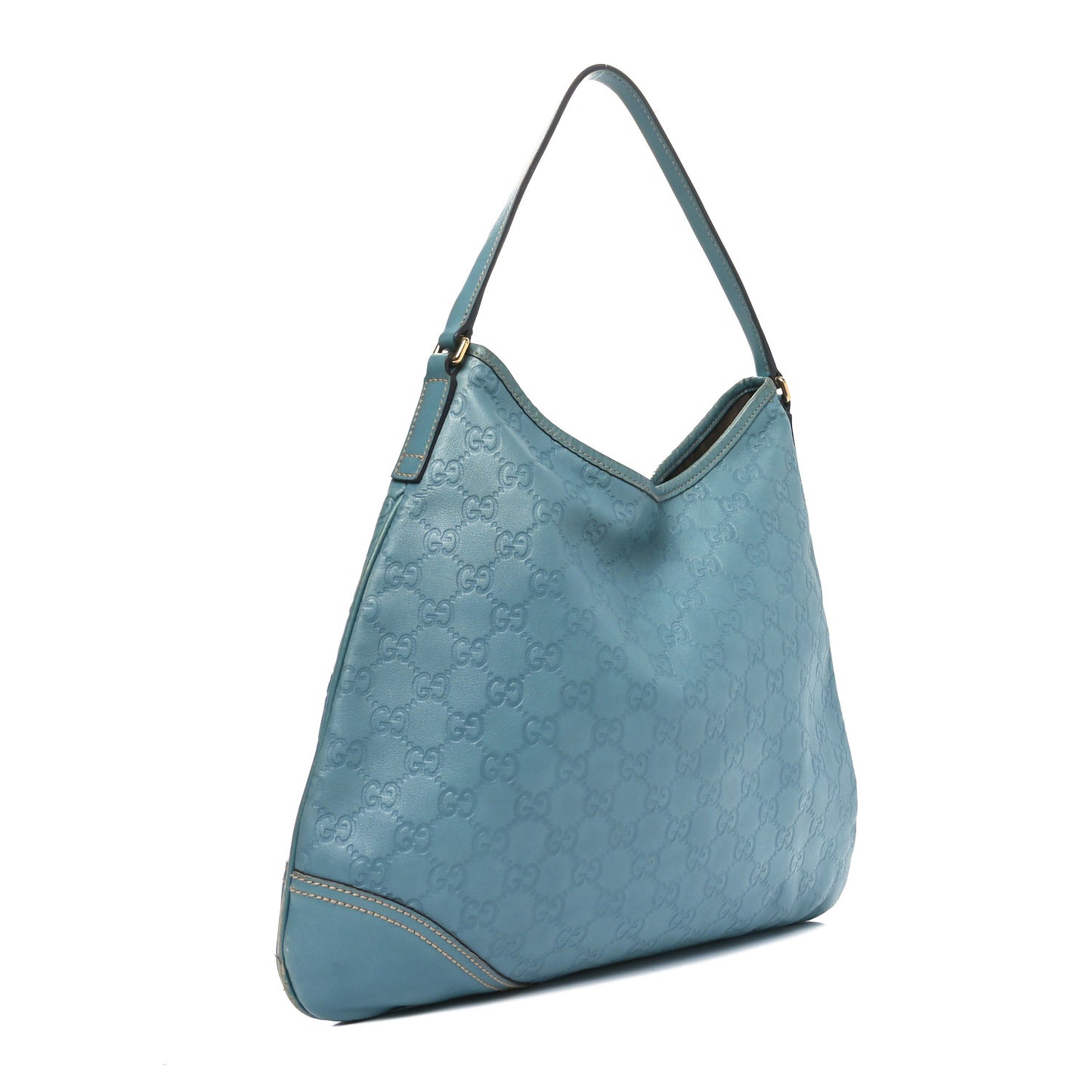 Guccissima Medium New Britt Hobo Blue