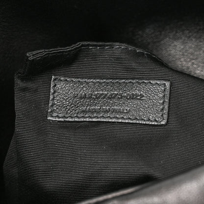 Saint Laurent Lambskin Quilted Medium Loulou Puffer Monogram Chain Satchel Black 8 of 11