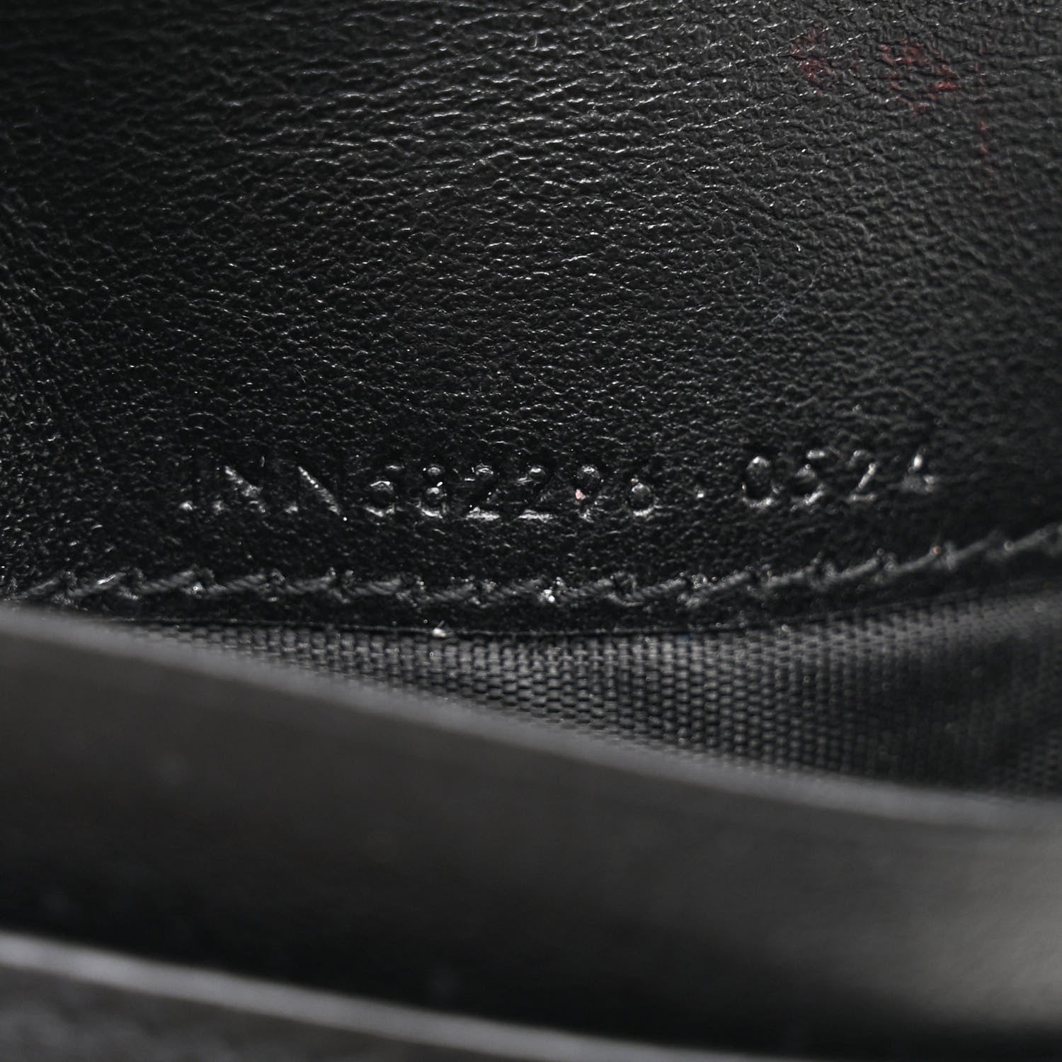 Saint Laurent Shiny Calfskin Crocodile Embossed Monogram Uptown Compact Wallet Black 7 of 7