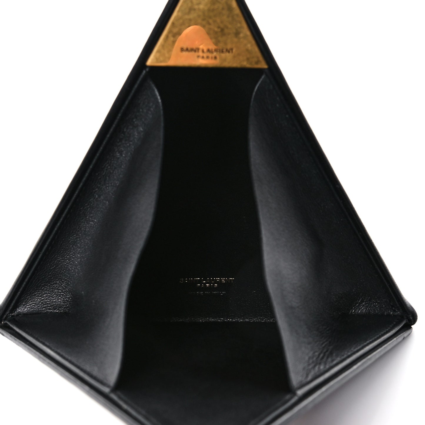Lambskin Pyramid Clutch Black