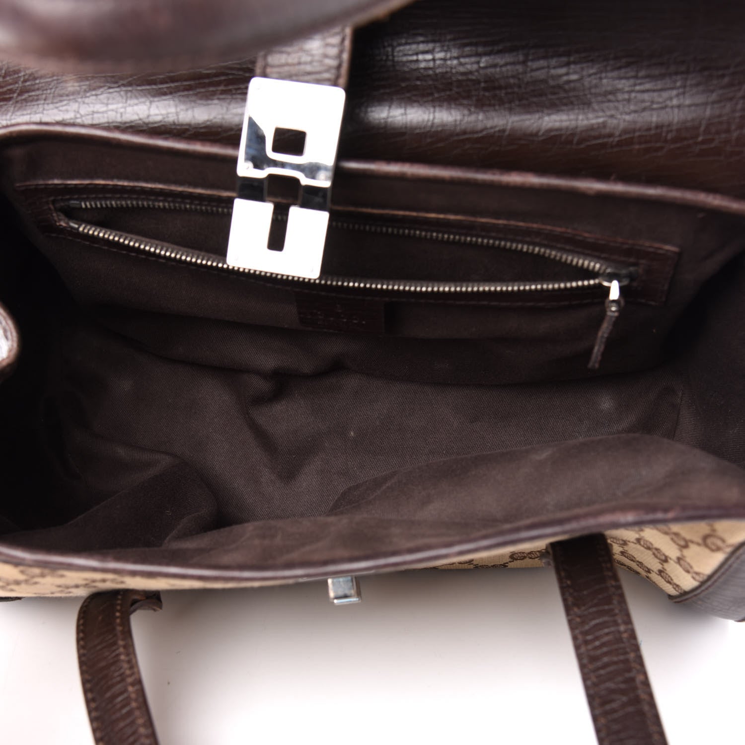 Gucci Monogram Bamboo Bullet Bag Dark Brown 5 of 13
