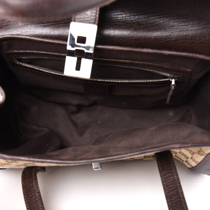 Gucci Monogram Bamboo Bullet Bag Dark Brown 5 of 13