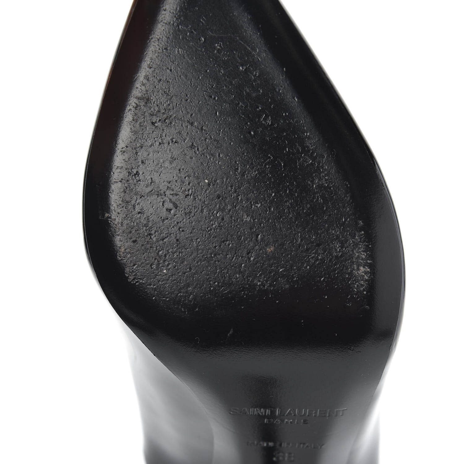 Saint Laurent Patent Opyum 110 Pumps 38 Black Silver 8 of 8