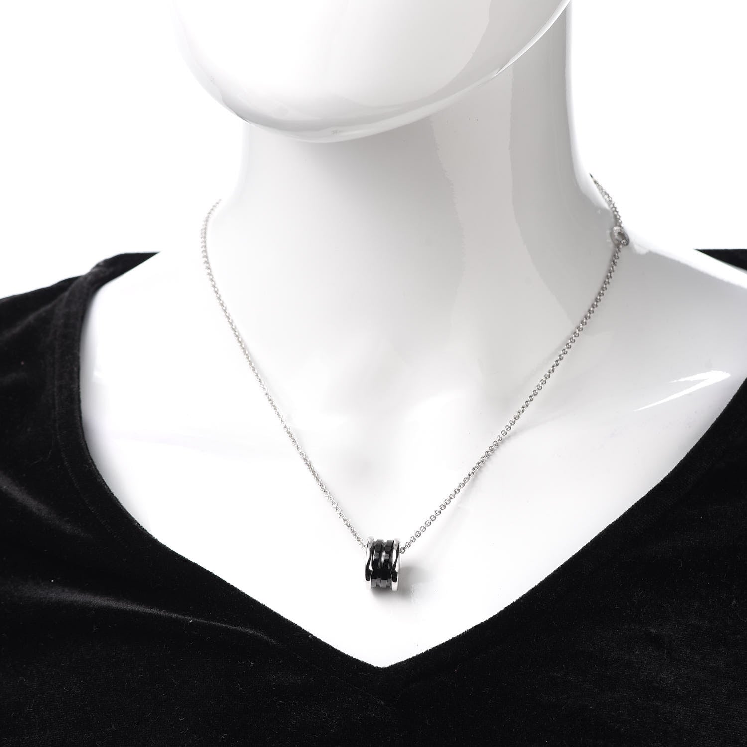 Bulgari Sterling Silver Ceramic Save The Children Pendant Necklace 2 of 6