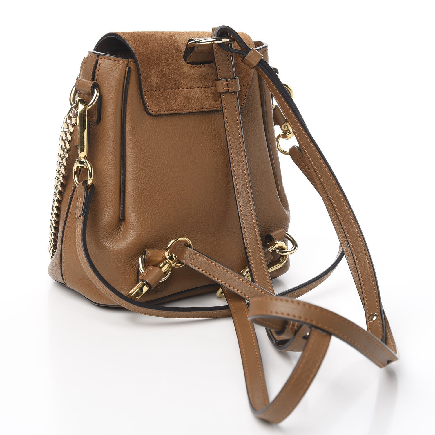 Chloe Suede Calfskin Mini Faye Backpack Khaki 2 of 9