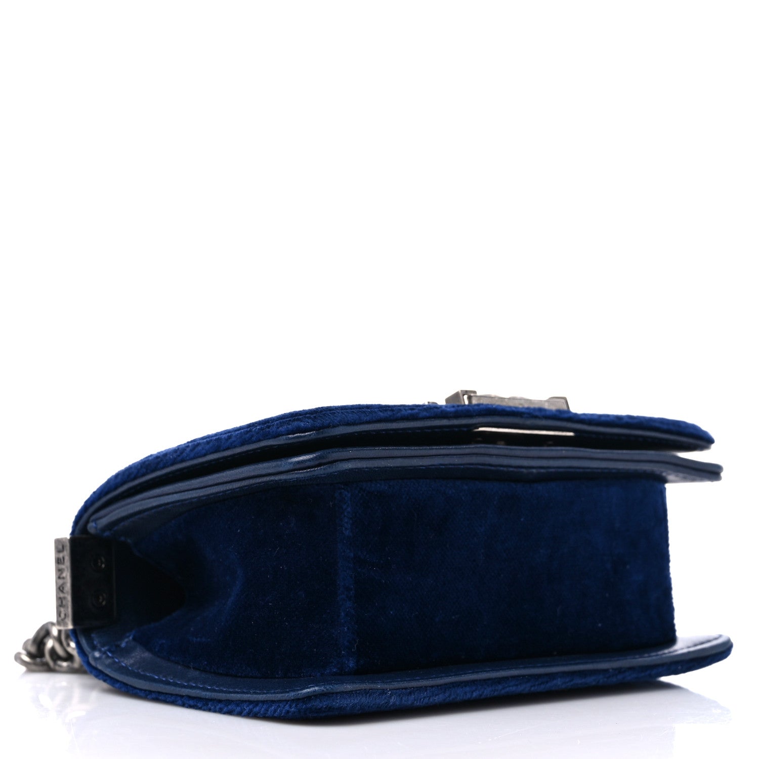 Chanel Velvet Quilted Mini Boy Flap Navy 4 of 10
