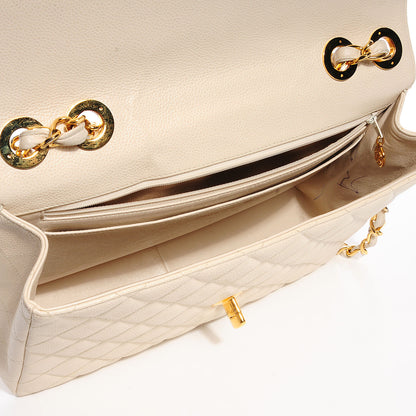 Chanel Caviar Jumbo Flap Light Beige 6 of 10