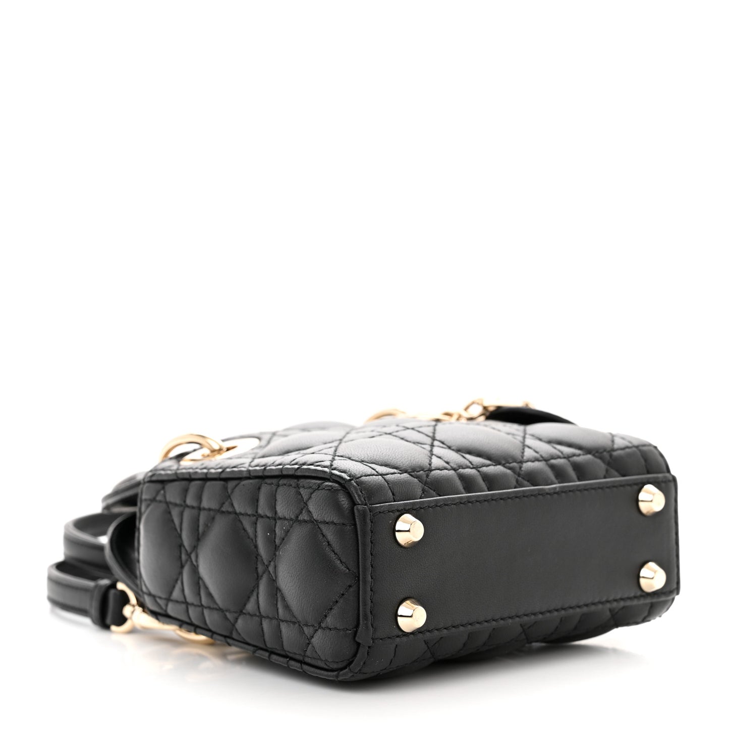 Lambskin Cannage Micro Lady Dior Black