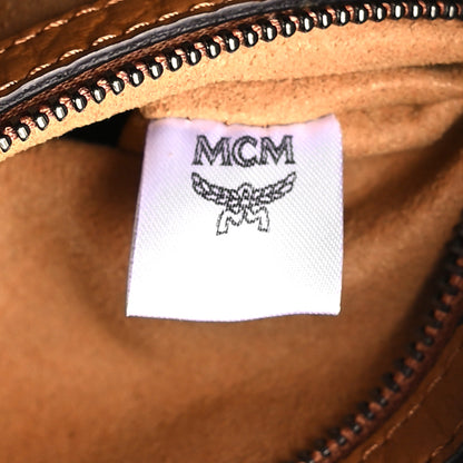 MCM Maxi Visetos Small Aren Boston Bag Cognac 6 of 10