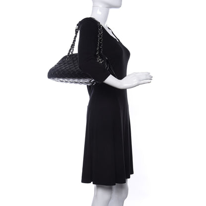 Chanel Patent Quilted Medium Just Mademoiselle Bowling Bag Black 2 of 10