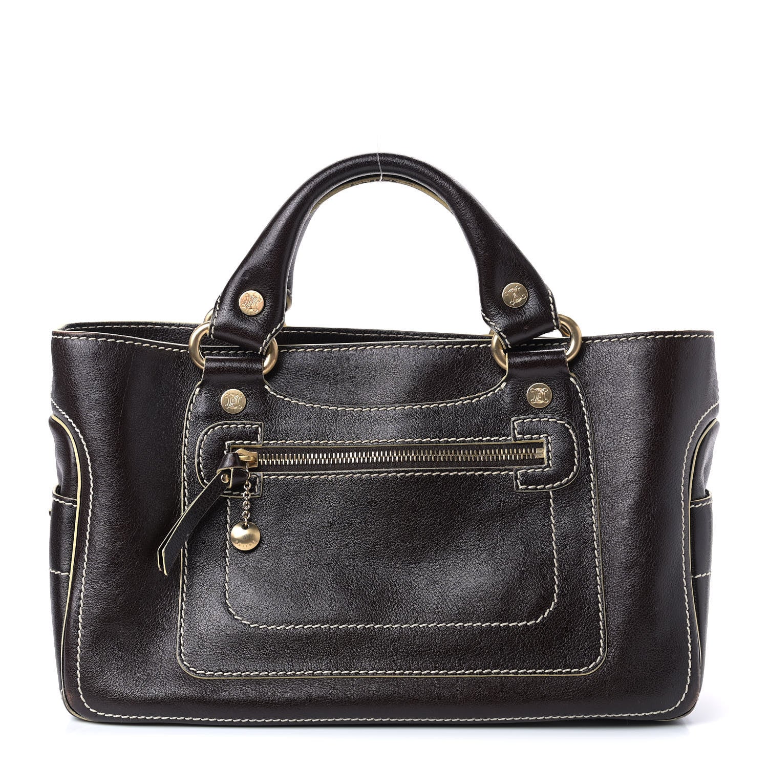 Celine Buffalo Boogie Satchel Brown 1 of 9