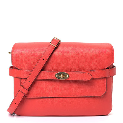 Mulberry Small Classic Grain Calfskin Belted Bayswater Satchel Lipstick Red 1 of 5