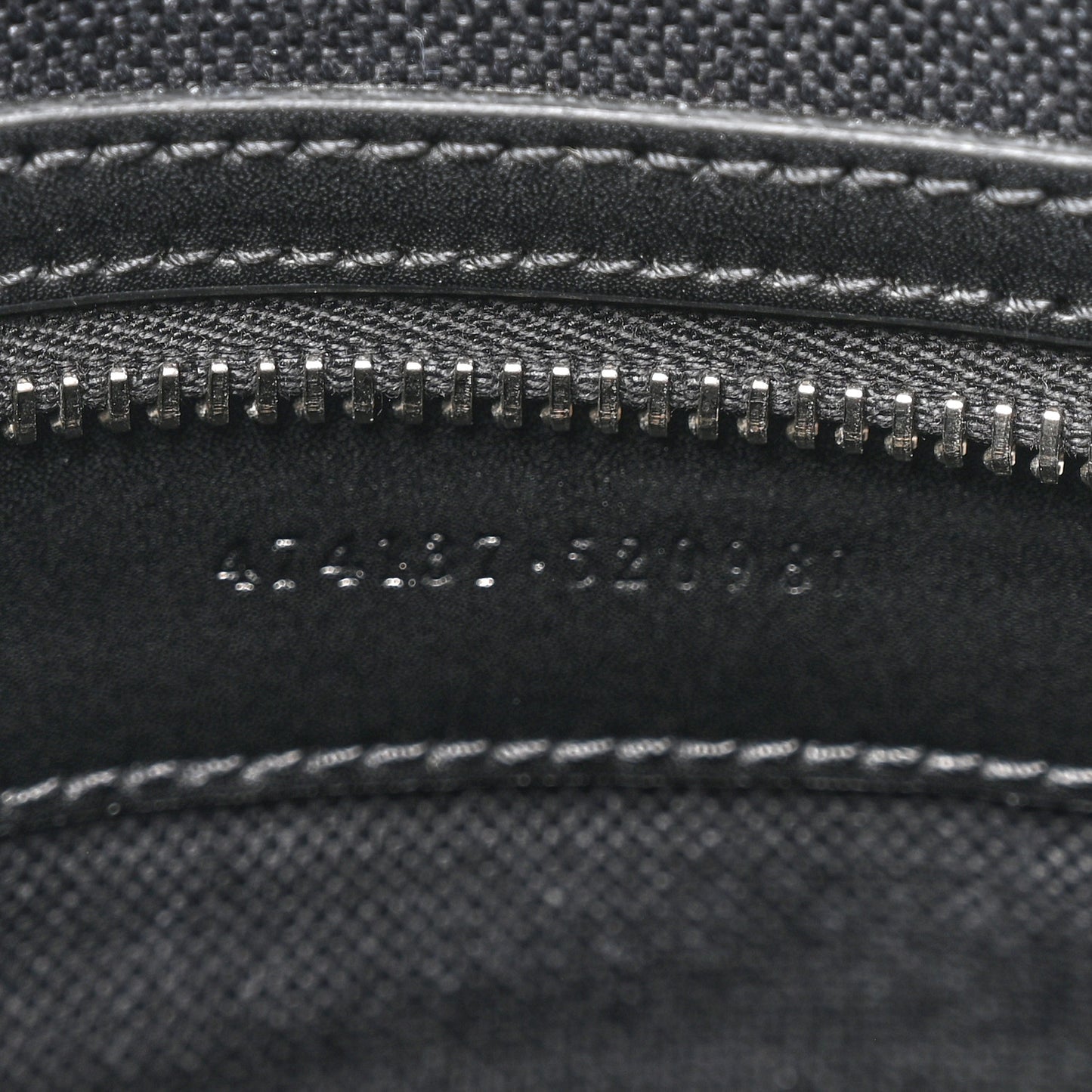 GG Supreme Monogram Appia Calfskin Web Flat Messenger Bag Black Grey