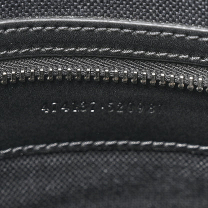 Gucci GG Supreme Monogram Appia Calfskin Web Flat Messenger Bag Black Grey 7 of 10