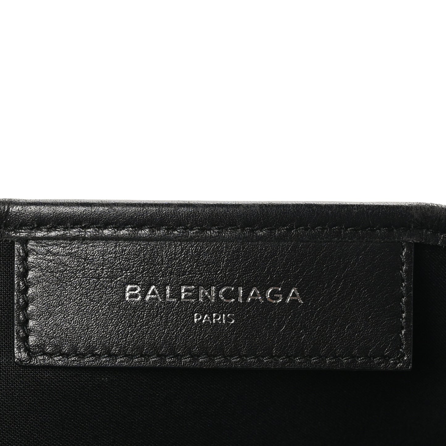 Cotton Canvas Satin Calfskin M Navy Cabas Natural Black