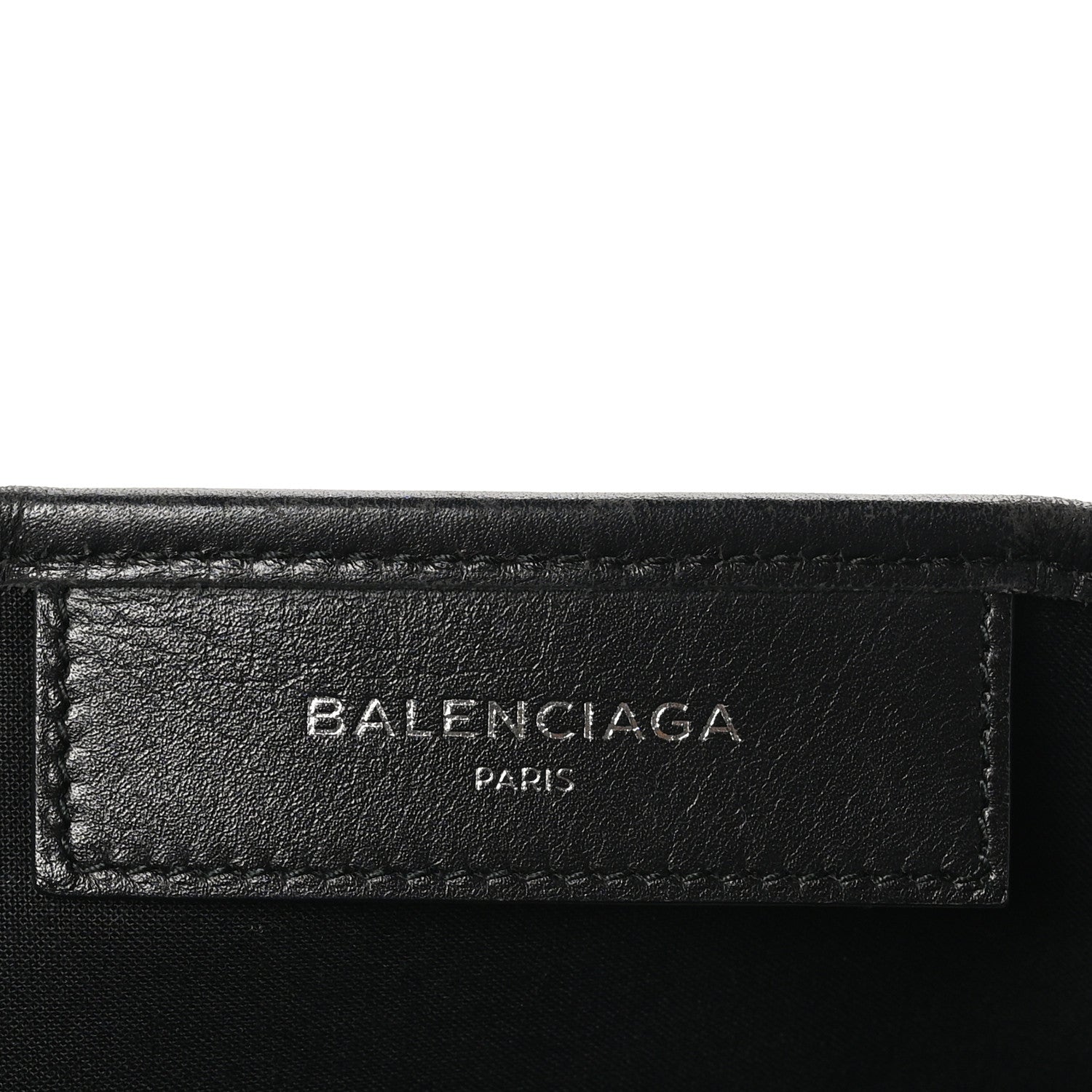 Balenciaga Cotton Canvas Satin Calfskin M Navy Cabas Natural Black 7 of 11
