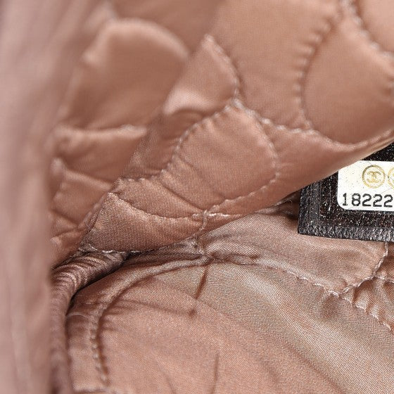 Lambskin Camellia Embossed Medium Cosmetic Case Burgundy