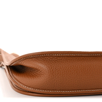 Hermes Taurillon Clemence Amazone Evelyne III PM Gold White Caramel 9 of 11