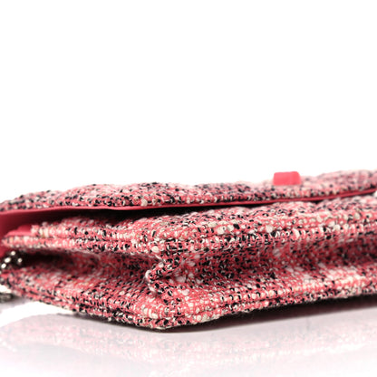 Chanel Tweed Quilted Reissue Wallet On Chain WOC Pink 9 of 12