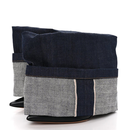Loewe Denim Fold Over Boots 37 Black 3 of 7