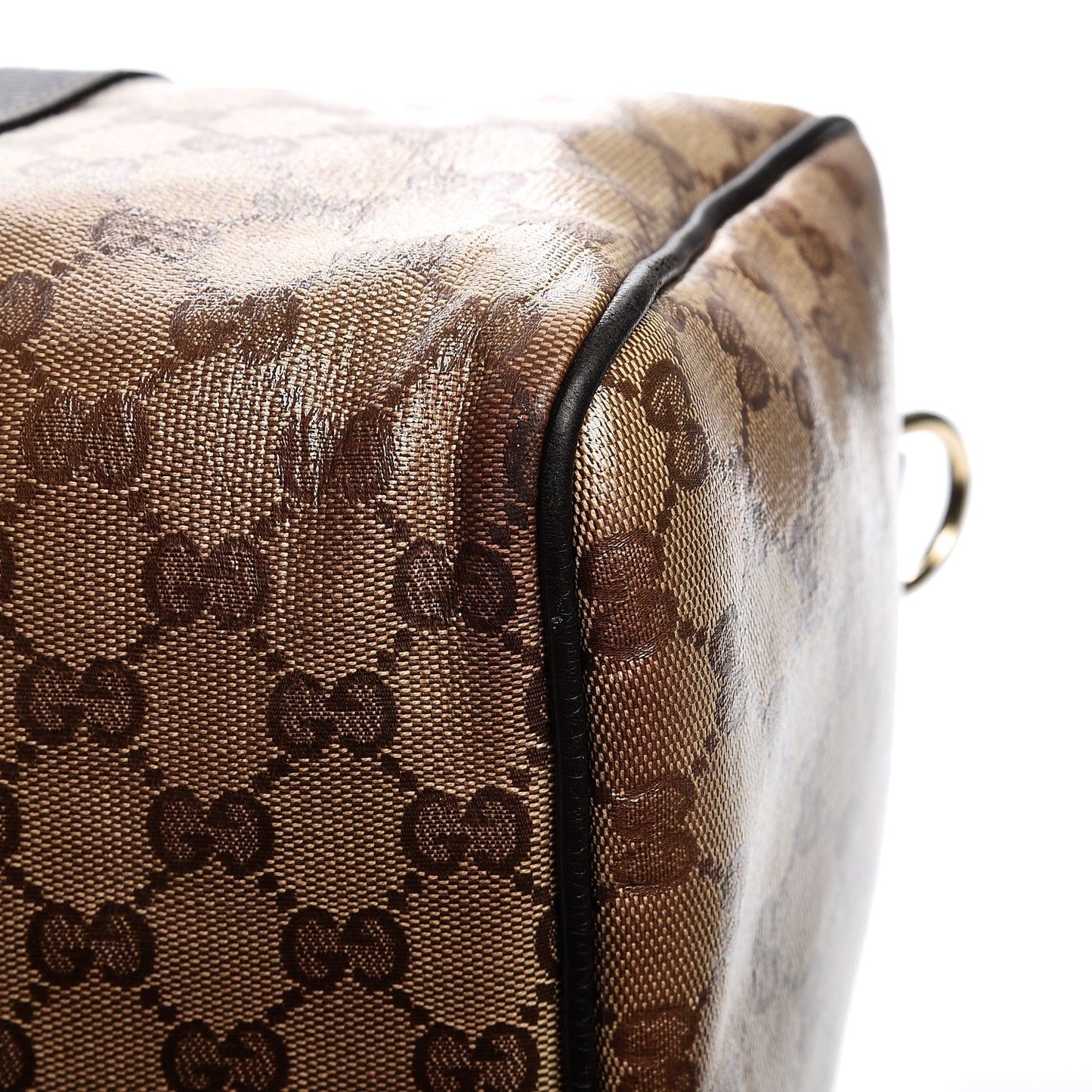 Crystal Monogram Medium Joy Boston Dark Brown