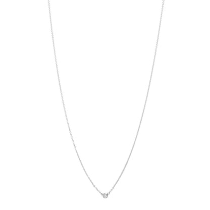 Tiffany Platinum Diamond .08ct Elsa Peretti Diamonds by the Yard Pendant Necklace 1 of 4