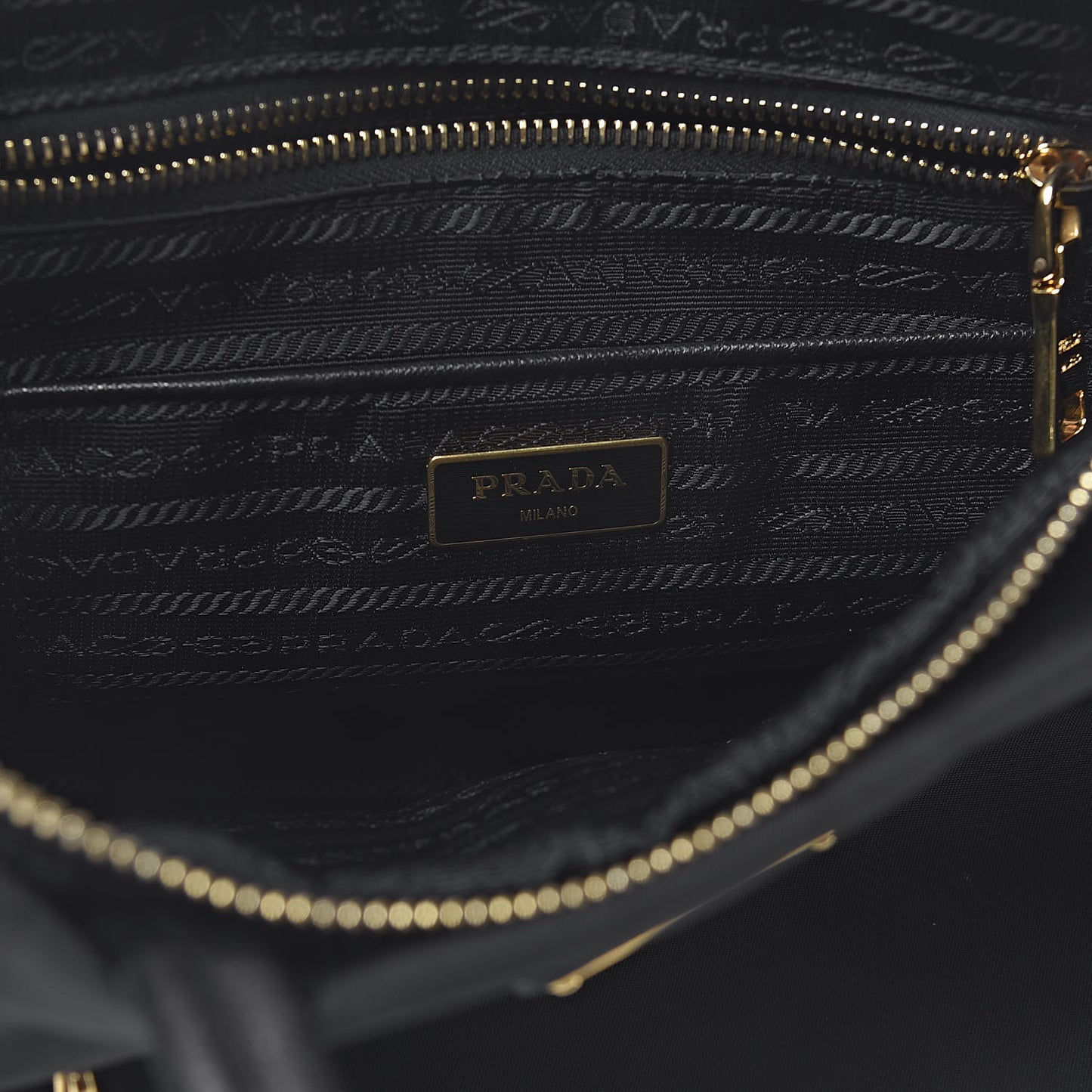 Tessuto Nylon Saffiano Shopping Satchel Black