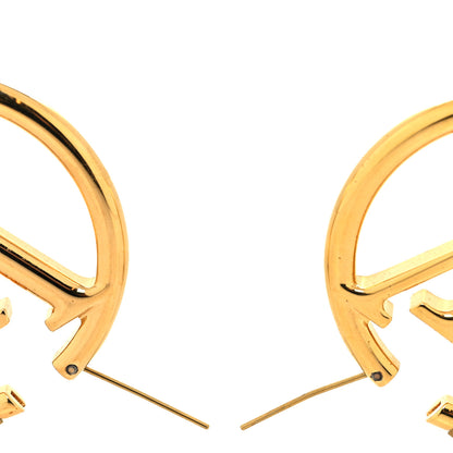 Louis Vuitton Metal Louise Hoop Earrings Gold 3 of 4