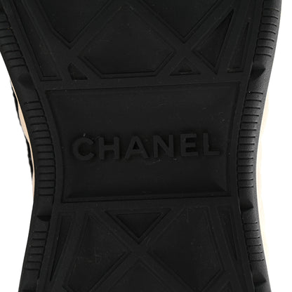 Chanel Suede Calfskin Embroidered CC Sneakers 39 Black 7 of 8