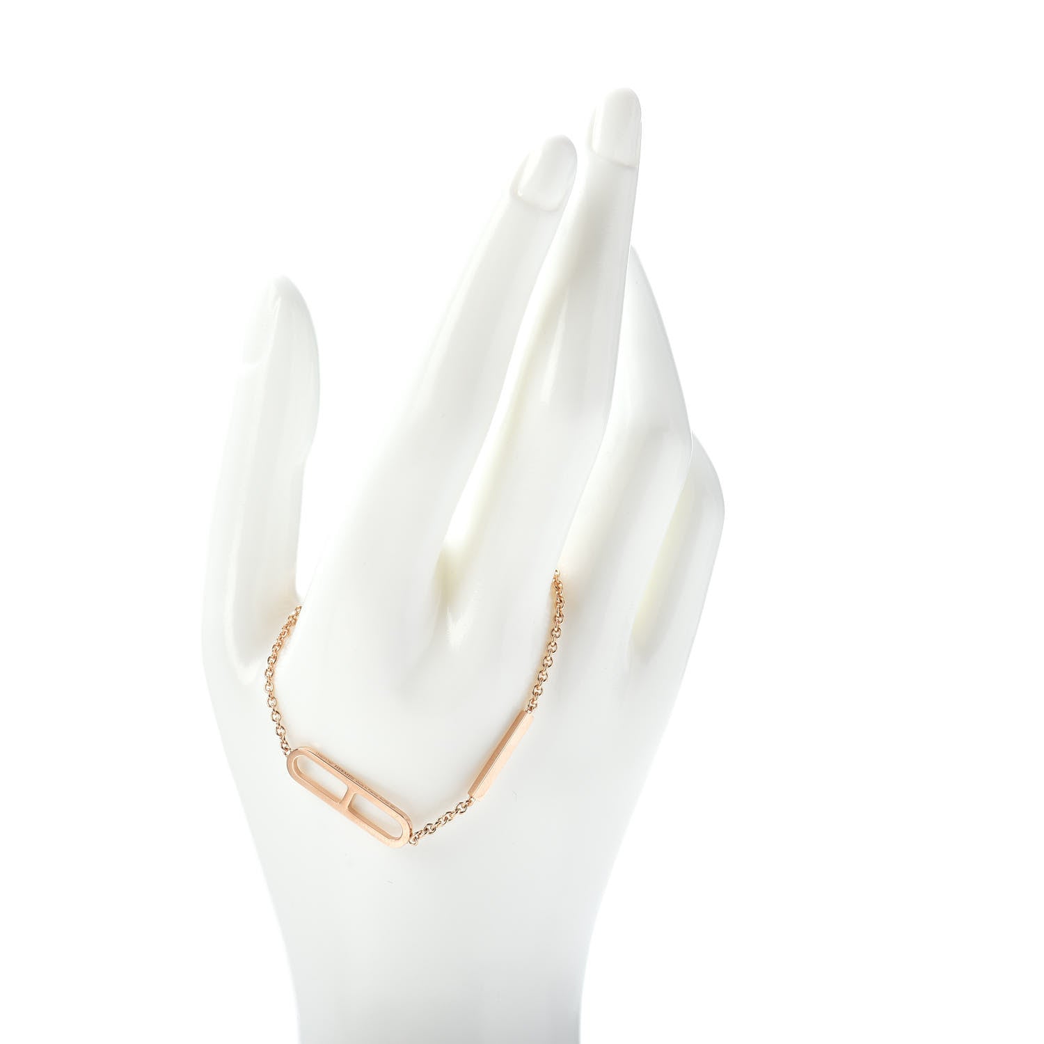 Hermes 18K Rose Gold PM Ever Chaine D'Ancre Bracelet SH 2 of 4