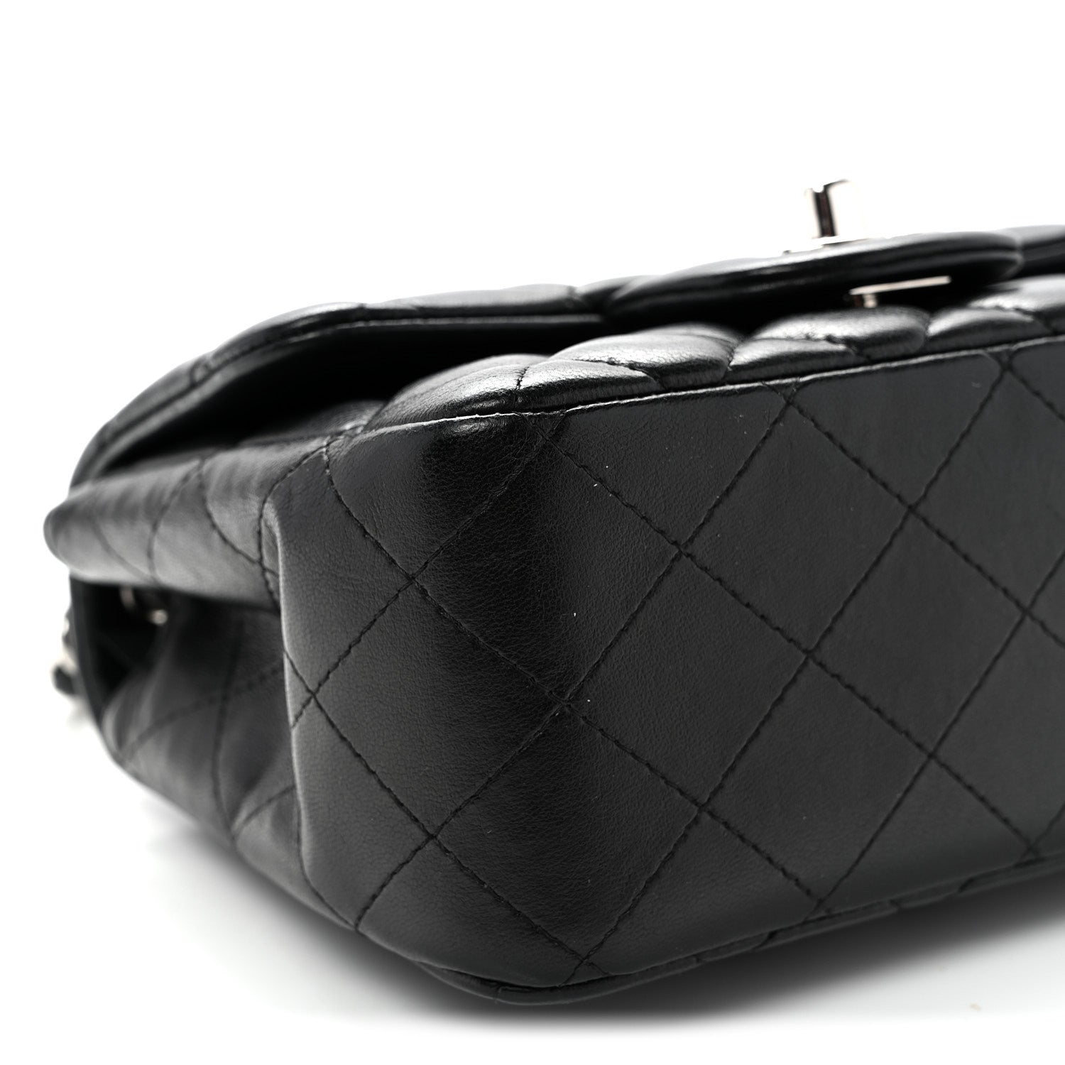 Chanel Lambskin Quilted Mini Square Flap Black 9 of 10