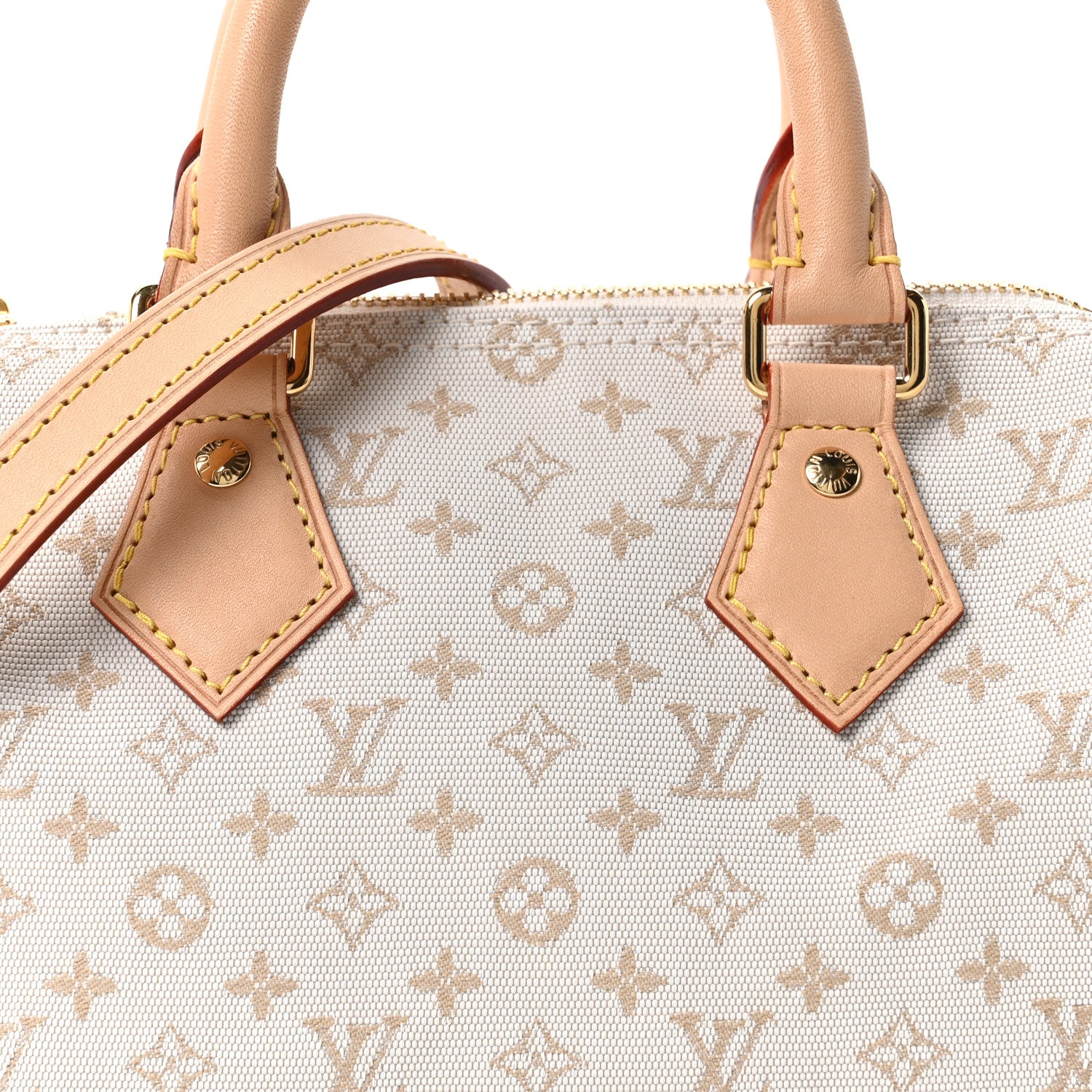 Louis Vuitton Monogram Mini Jacquard Speedy Bandouliere 20 Mastic Cream 7 of 9