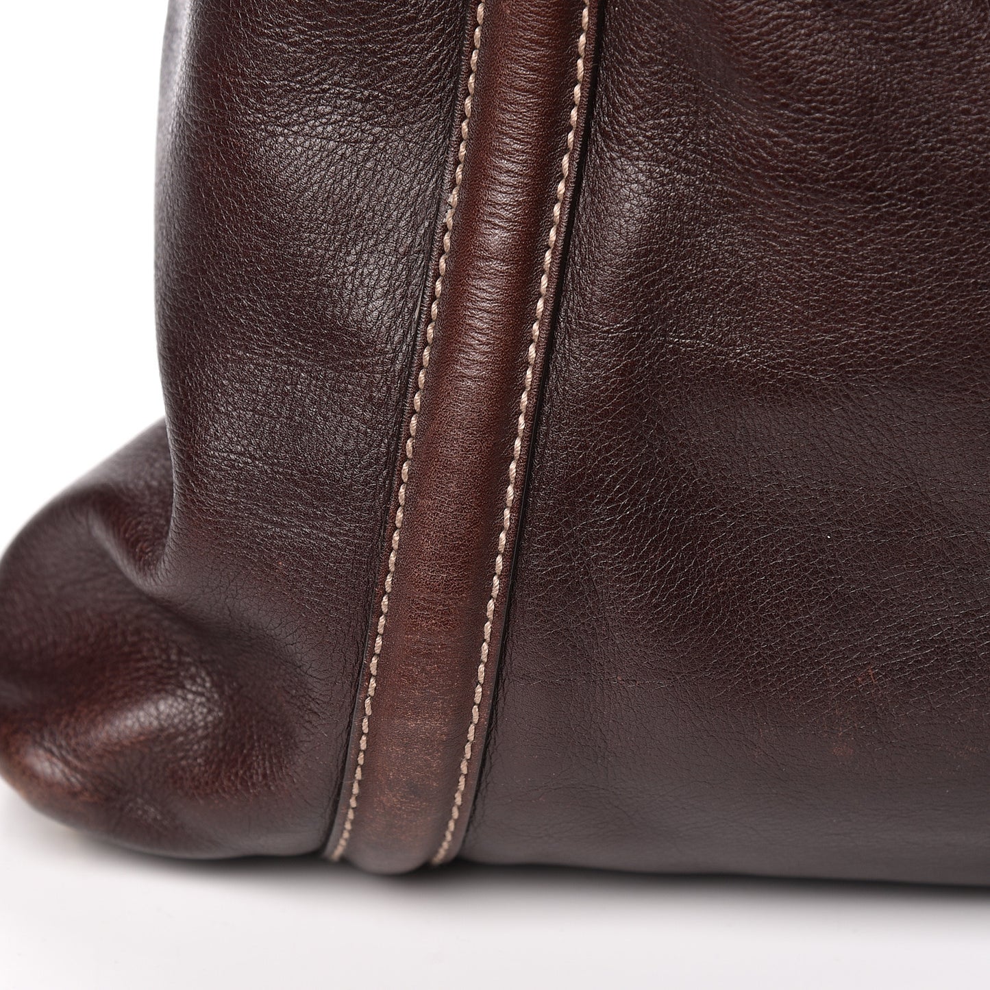 Calfskin Medium Britt Tote Dark Brown